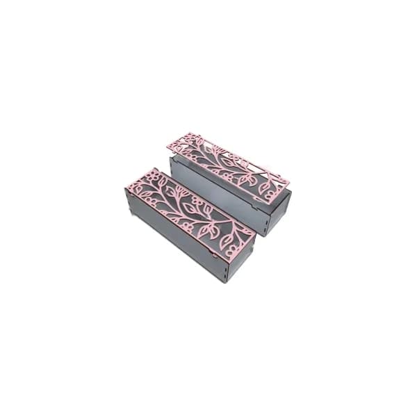 جعبه کادویی چوبی طرح تک گل(1013)