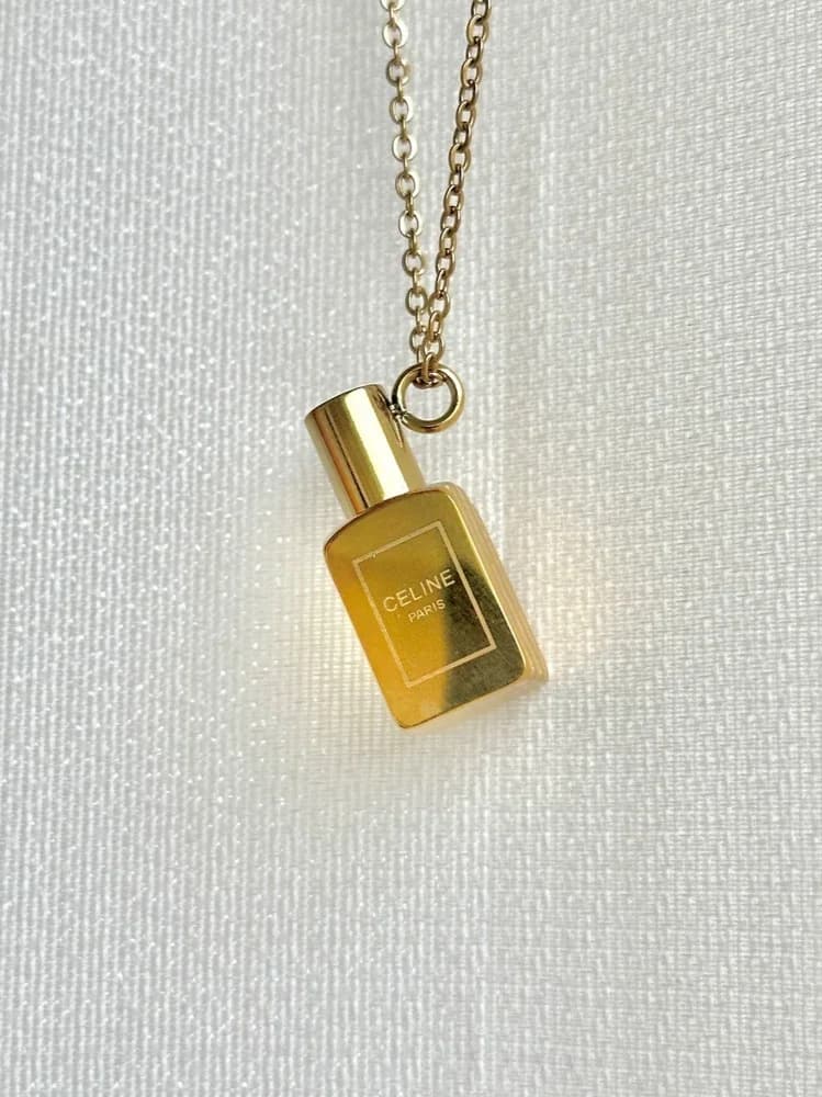 گردنبند استیل طلایی عطر عشق