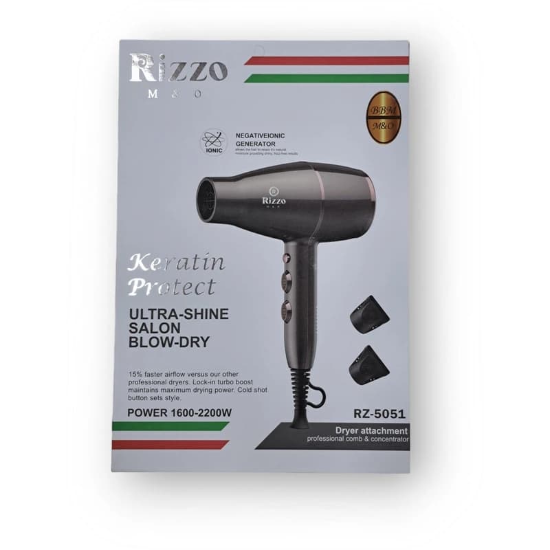 سشوار حرفه ای ریزو مدل RZ5051 با متمرکزکننده — تصویر ۲