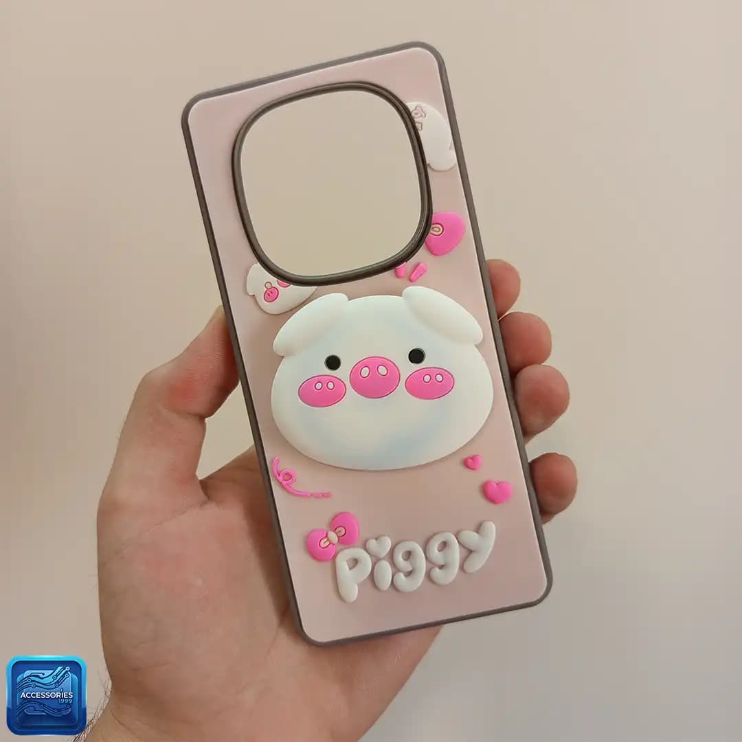 قاب گوشی سیلیکونی پاپ سوکت دار برجسته فانتزی مدل شیائومی Redmi Note 14 Pro-4G