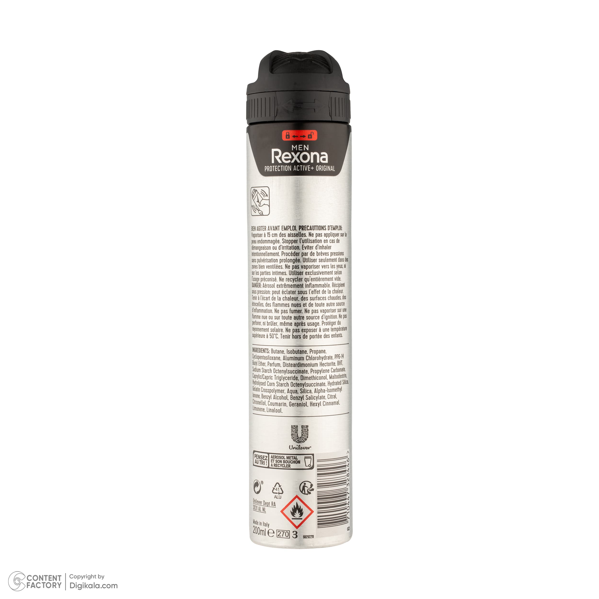 اسپری ضد تعریق مردانه رکسونا مدل Protection Active حجم 200 میلی لیتر — تصویر ۲