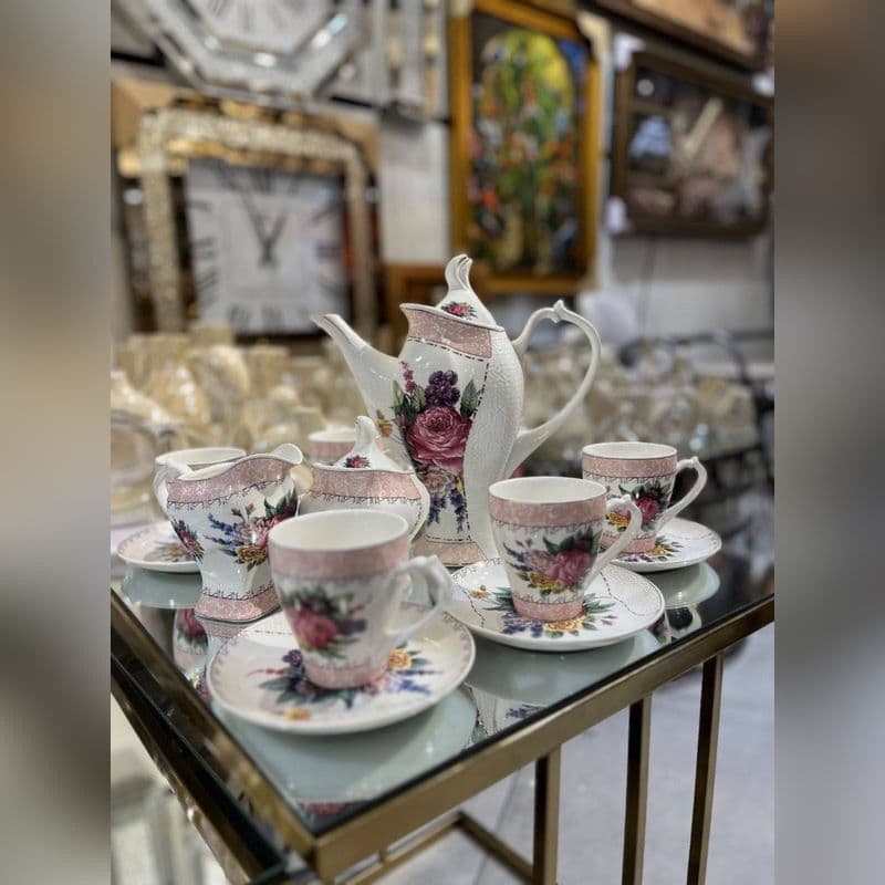 سرویس ۱۷ پارچه چینی طرح گل
