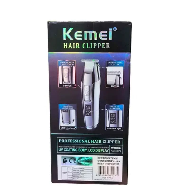 ماشین اصلاح خط زن کیمی ۵۰۲۷ جعبه جدید kemei 5027 — تصویر ۳