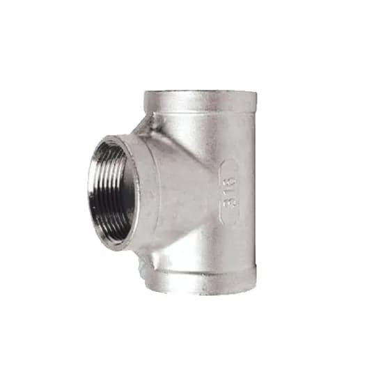 سه راه دنده استنلس استیل 304 کلاس 150 (Threaded Tee NPT 150 LBS)