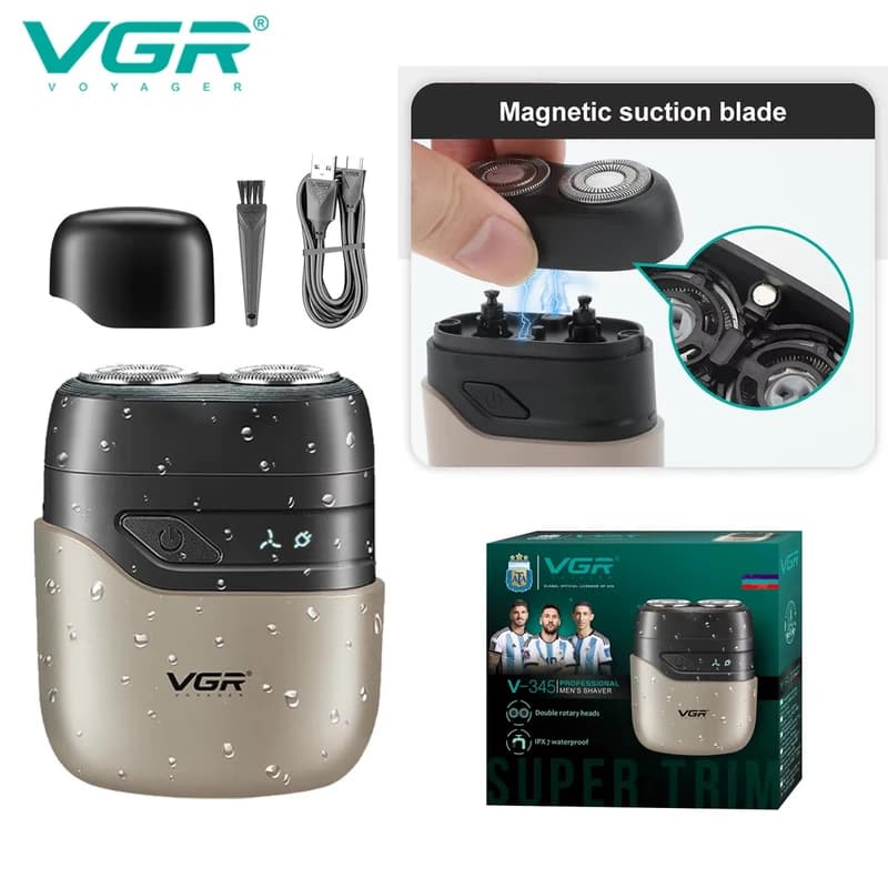 ریش تراش چرخشی جیبی وی جی آر مدل V-345 — تصویر ۲