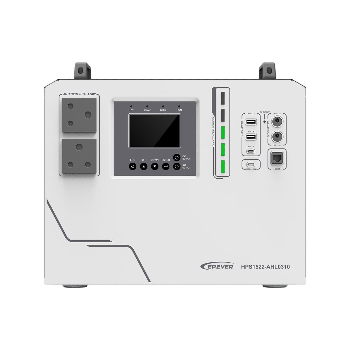 پرتابل برق خورشیدی لیتیومی 2500 وات با خروجی DC و AC مدل HPS2522-AHL0610 برند EPEVER — تصویر ۲