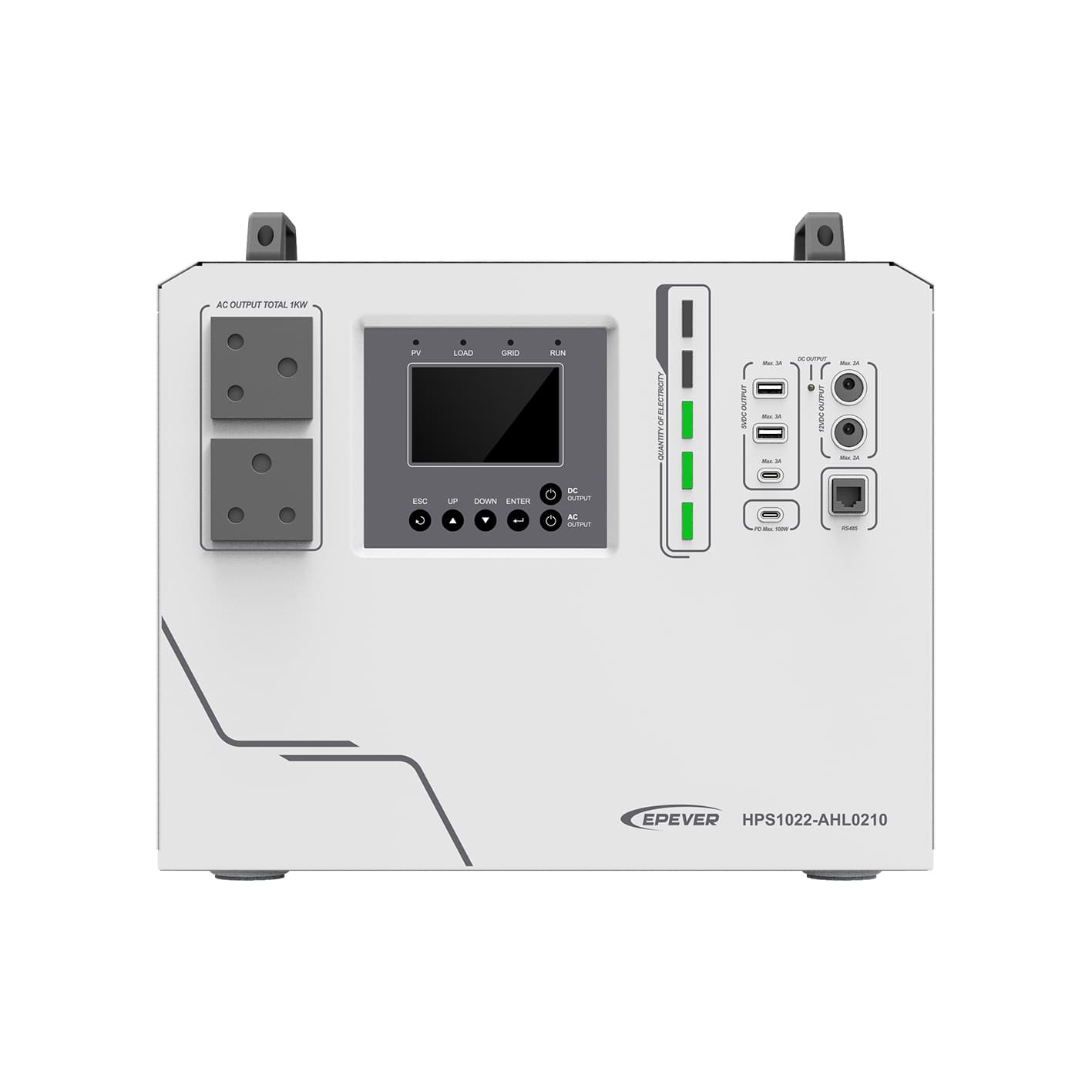 پرتابل برق خورشیدی لیتیومی 1000 وات با خروجی DC و AC مدل HPS1022-AHL0210 برند EPEVER — تصویر ۳
