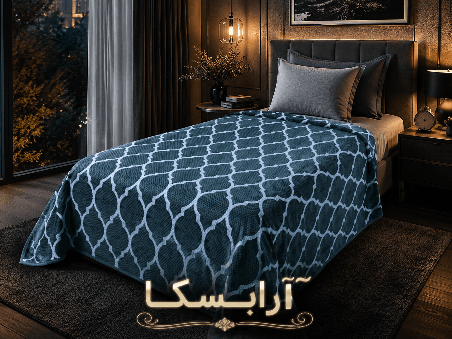 پتو مسافرتی یک نفره تک رنگ TGH — تصویر ۷