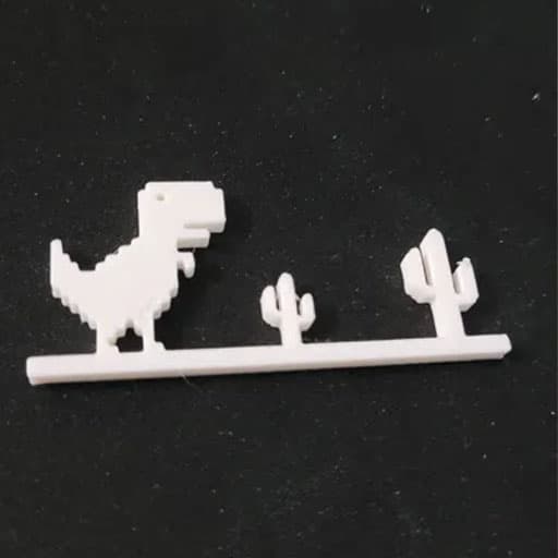 ماکت دکوراتیو بازی دایناسور پیکسلی (Pixel Dino – Chrome Game) — تصویر ۴