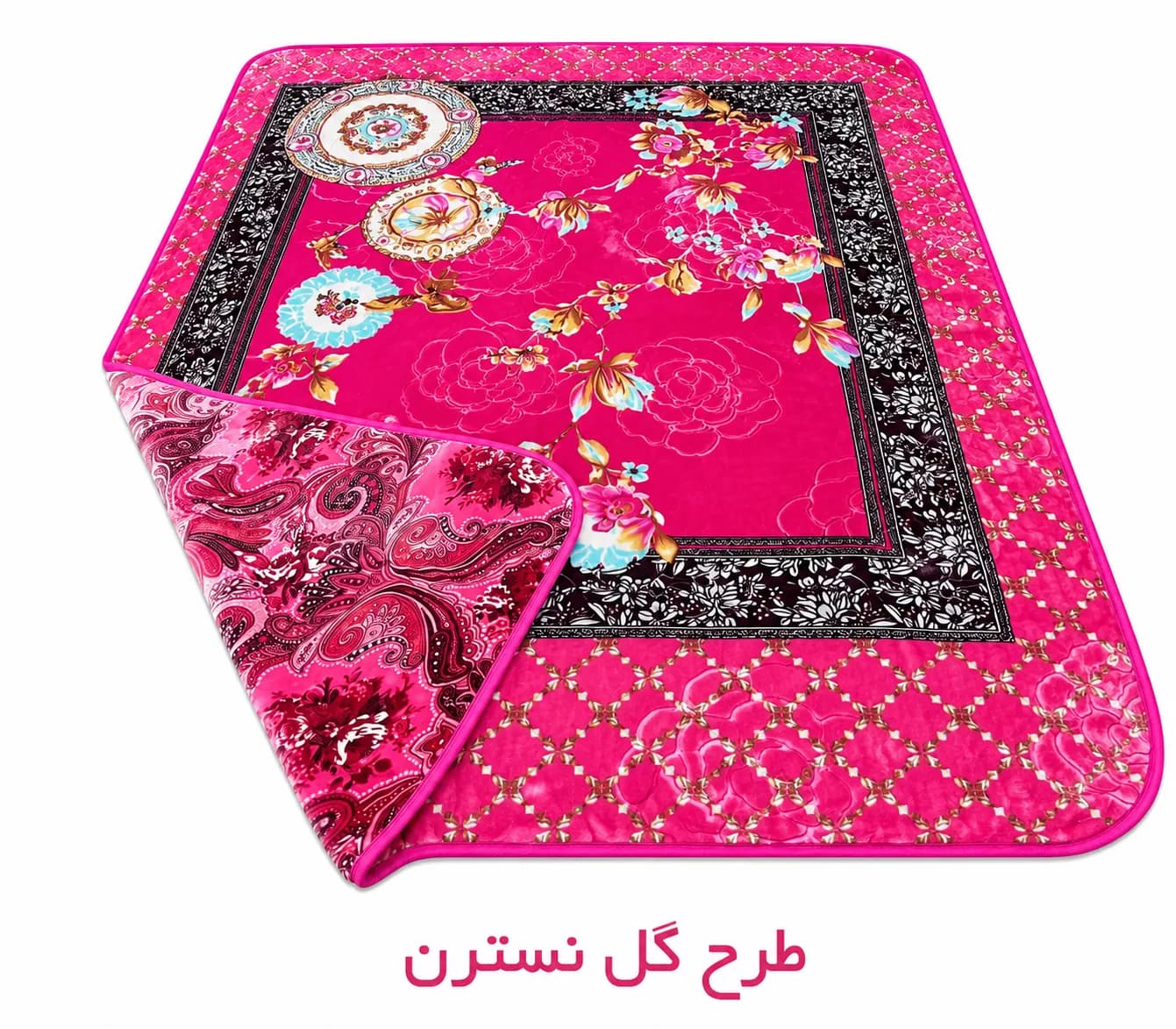 پتو یک نفره مخمل دورو برجسته درجه یک — تصویر ۳