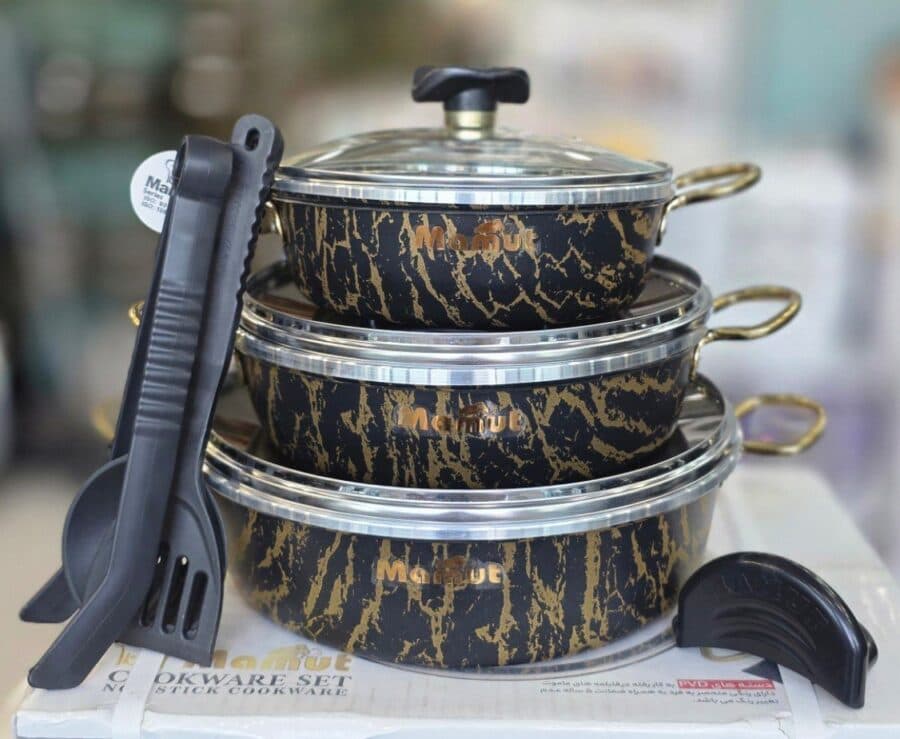 سرویس تابه دربدار ۱۱ پارچه ماموت