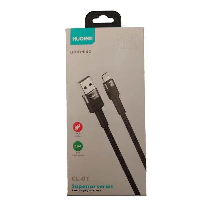 کابل تبدیل USB به لایتنینگ HUOREL مدل CL-01 طول 1 متر