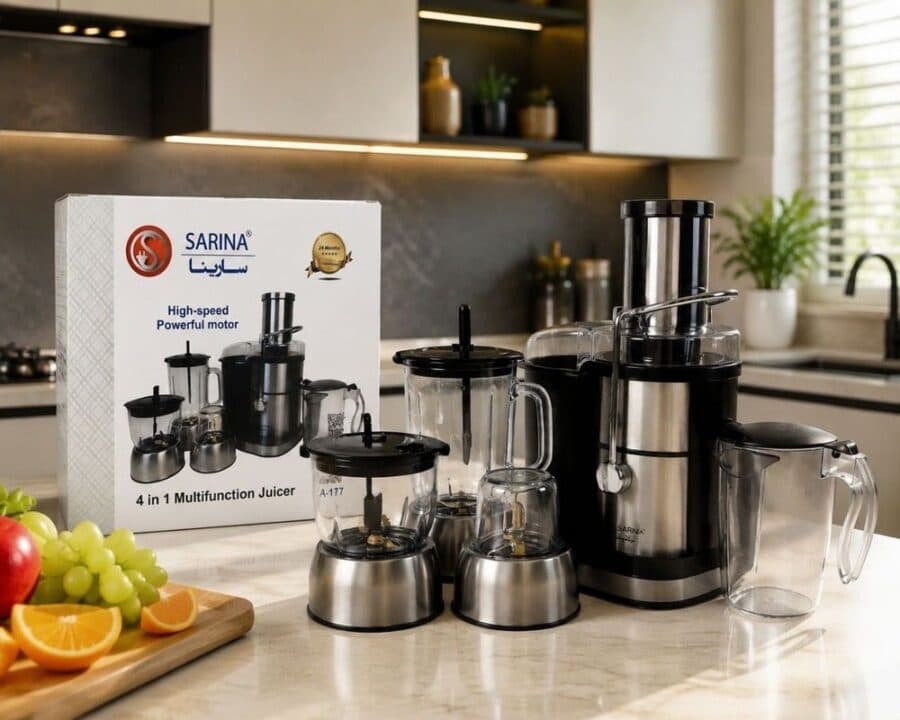 آبمیوه گیری دیجیتال سارینا مدل SA102 ظرفیت ۱ لیتر ۴ کاره