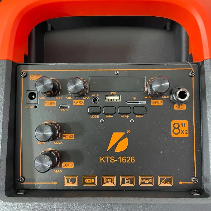 اسپیکر بلوتوثی قابل حمل کی تی اس مدل KTS-1626 با رقص نور — تصویر ۴