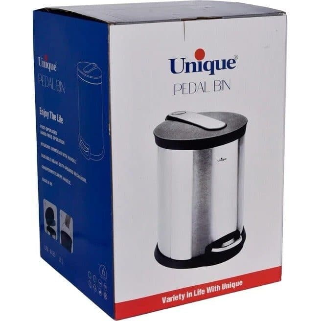 سطل زباله استیل یونیک مدل UN-4430 ظرفیت ۱۶ لیتر آرام بند — تصویر ۴