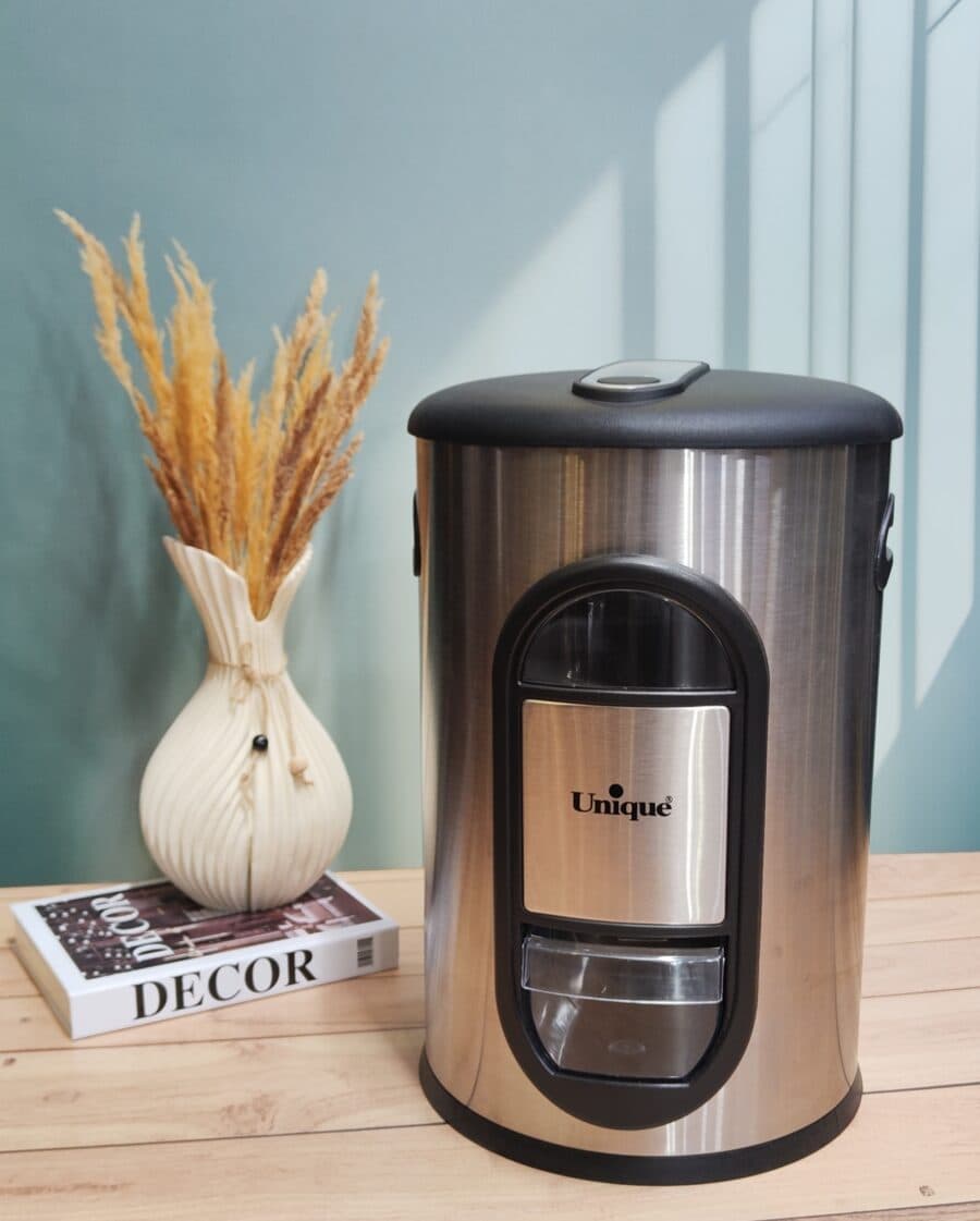سطل برنج یونیک مدل UN-4440 ظرفیت ۱۰ کیلویی پیمانه دار استیل