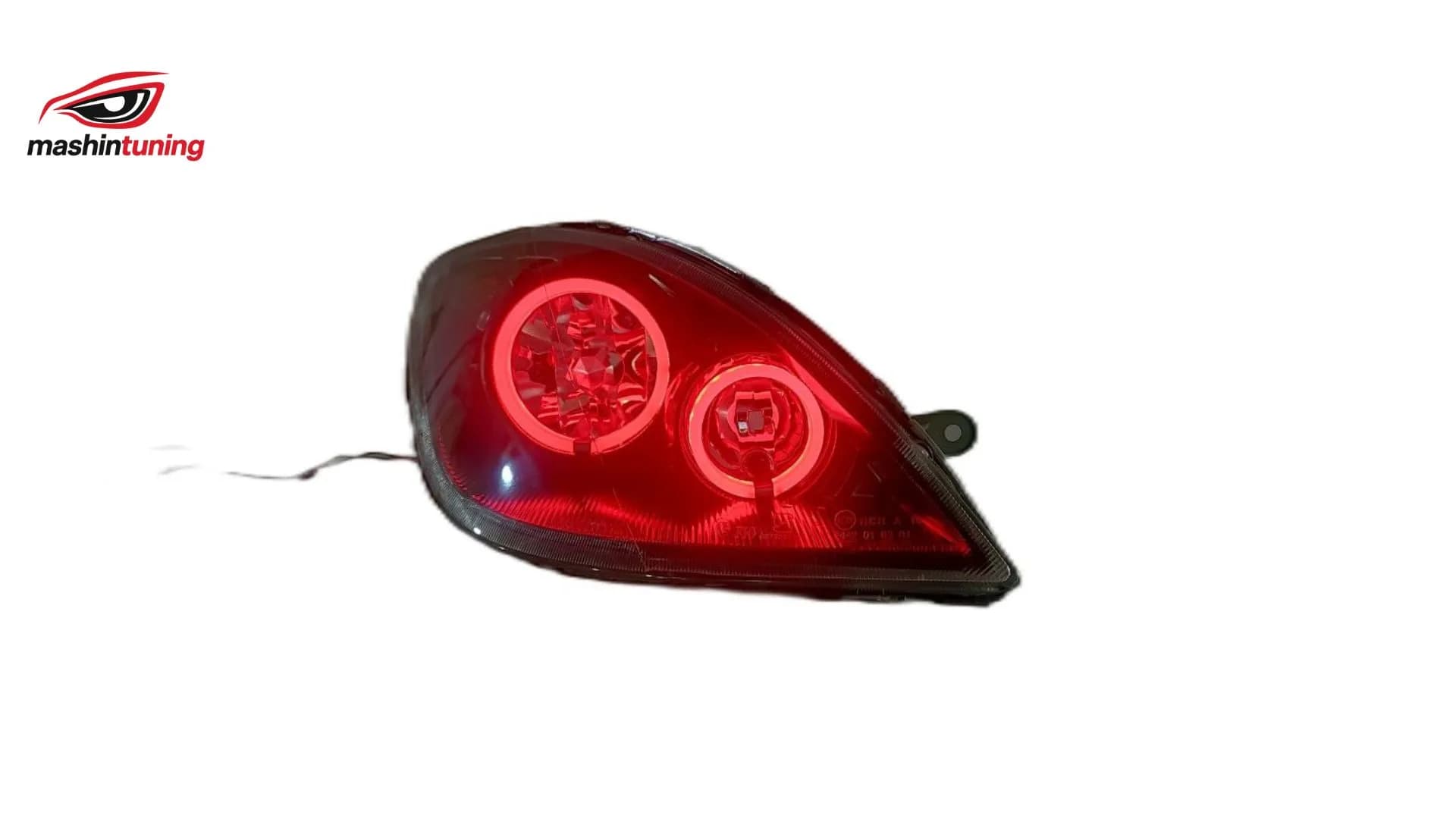 چراغ جلو اسپرت تیبا مدل دایره گلس 3D (در رنگ بندی)