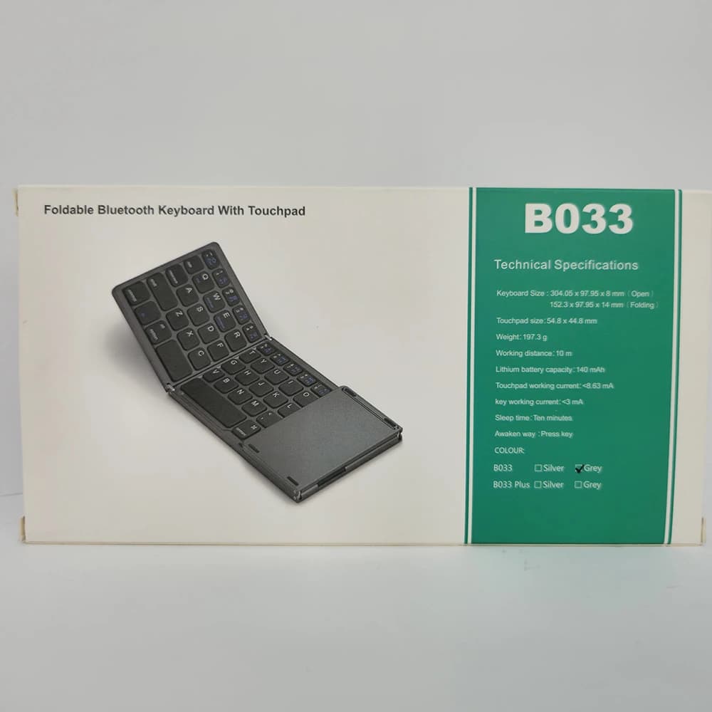 صفحه کلید بلوتوث تاشو Tolesum با تاچ پد بی سیم مدل B033
