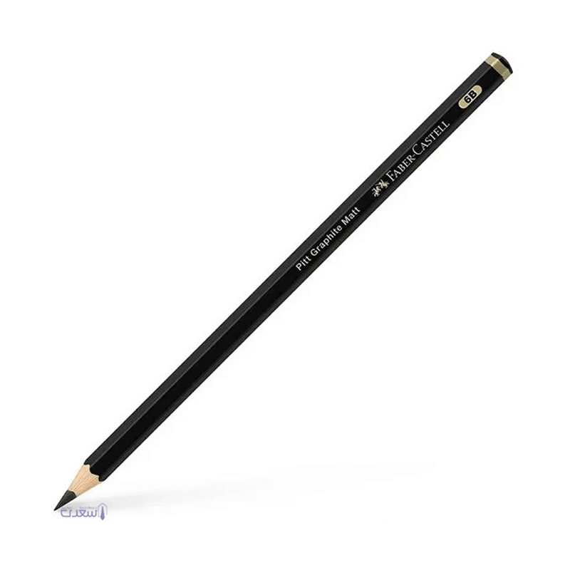 مداد مشکی گرافیتی پیت مات 6B فابرکاستل FABER-CASTELL کد 115206