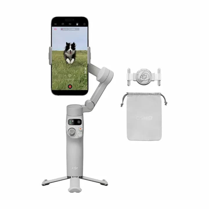گیمبال ۳ محوره گوشی دی جی آی مدل OSMO MOBILE 7 با پشتیبانی از فناوری ActiveTrack 7.0 و قابلیت شارژ گوشی