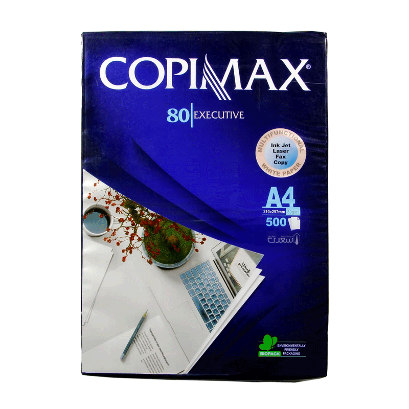 کاغذ A4 سفید کپی ماکس Copy Max ماهان تحریر 80 گرم بسته 500 برگی