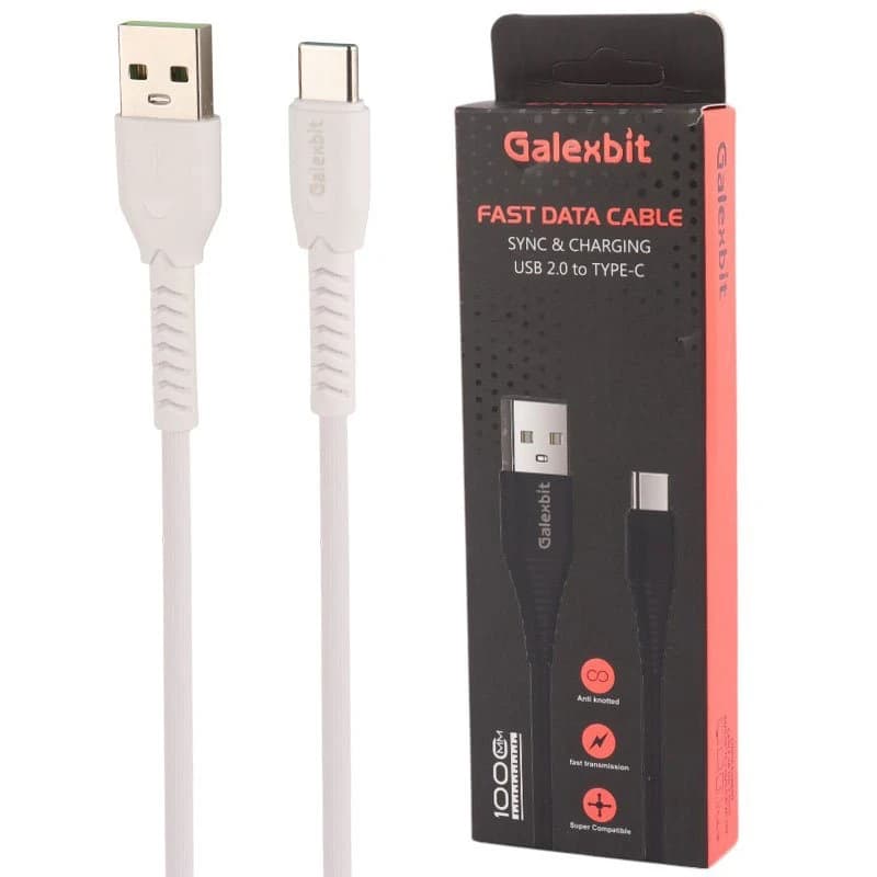 کابل کتان تایپ سی فست شارژ گلکس بیت Galexbit — تصویر ۲