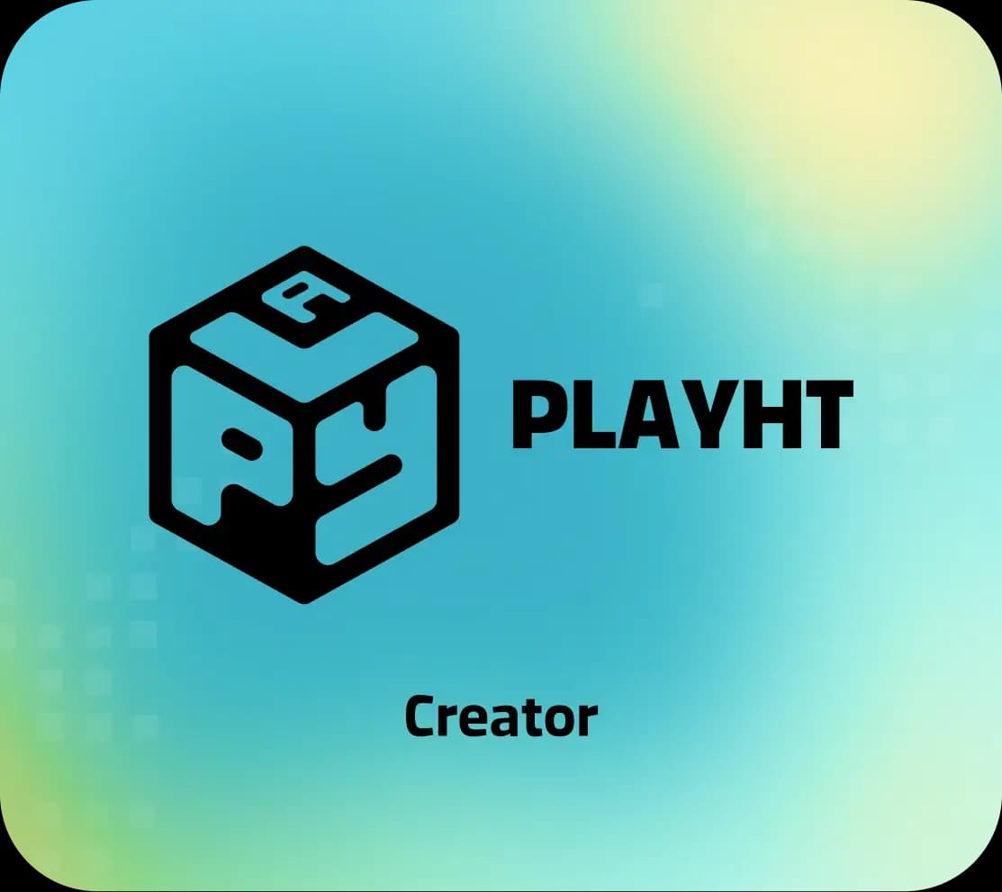 اکانت PlayHT Creator