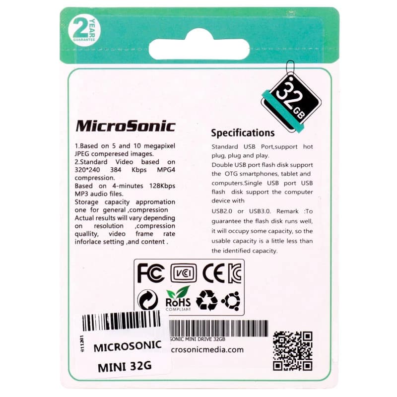 فلش 32 گیگ میکروسونیک Microsonic Drive Mini — تصویر ۳