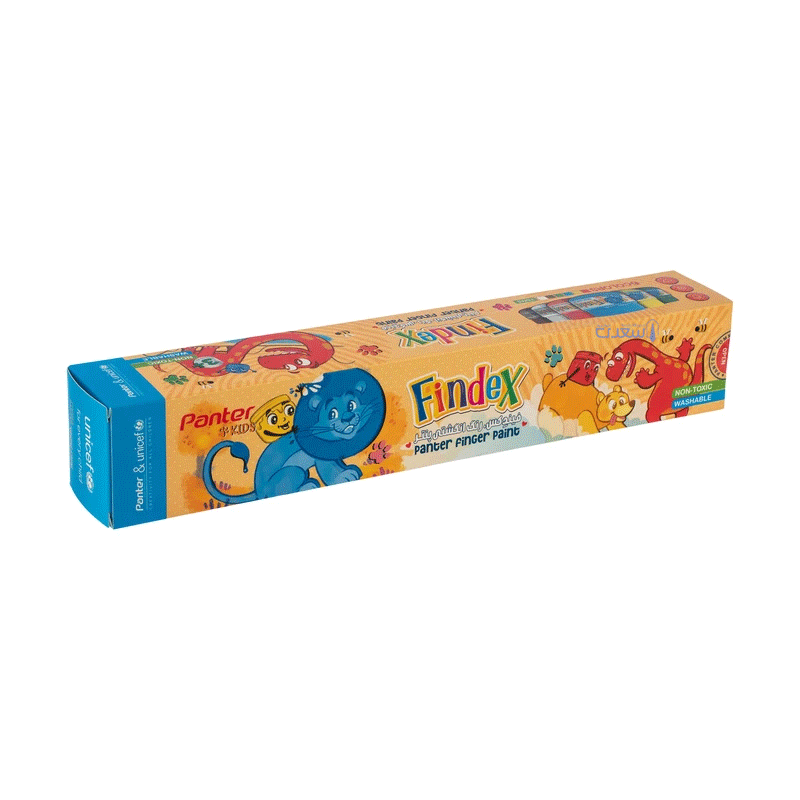رنگ انگشتی ۶ رنگ فیندکس Findex پنتر Panter حجم ۷۰ میلی‌لیتر کد FP106-12 Slim — تصویر ۳