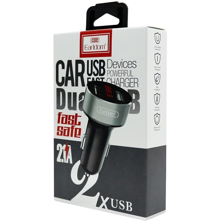 شارژر فندکی ارلدام Earldom ES-121 Car Charger توان 2.1 آمپر