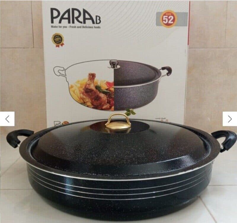 تابه درب دار تفلون گرانیت پاراب سایز 48