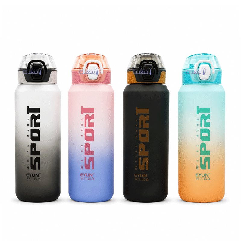 قمقمه نشکن رنگی مات SPORT EYUN حجم 1000ml کد yy470 — تصویر ۲