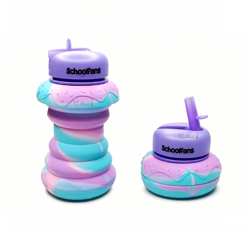 قمقمه سیلیکونی کهکشانی اسکول فنس (Schoolfans) 550ml کد FA9326 — تصویر ۲