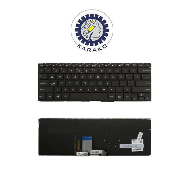 کیبرد لپ تاپ ایسوس ASUS ZenBook UX310 اینتر کوچک بک‌لایت دار بدون فریم با کلید پاور