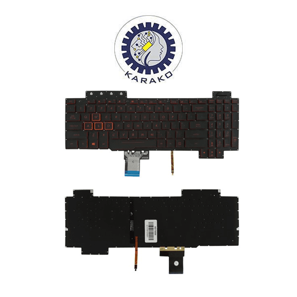 کیبرد لپ تاپ ایسوس ASUS TUF Gaming FX505 با بک‌لایت و کلید پاور
