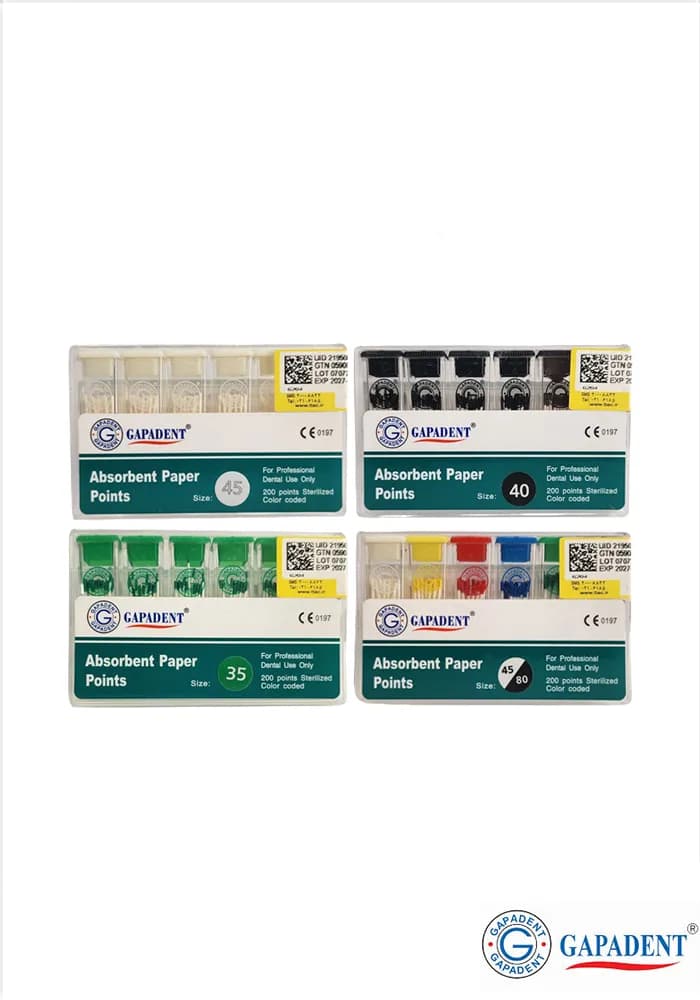 کن کاغذی 2%ویالی گاپادنت GapaDent Paper Points-Vial pack