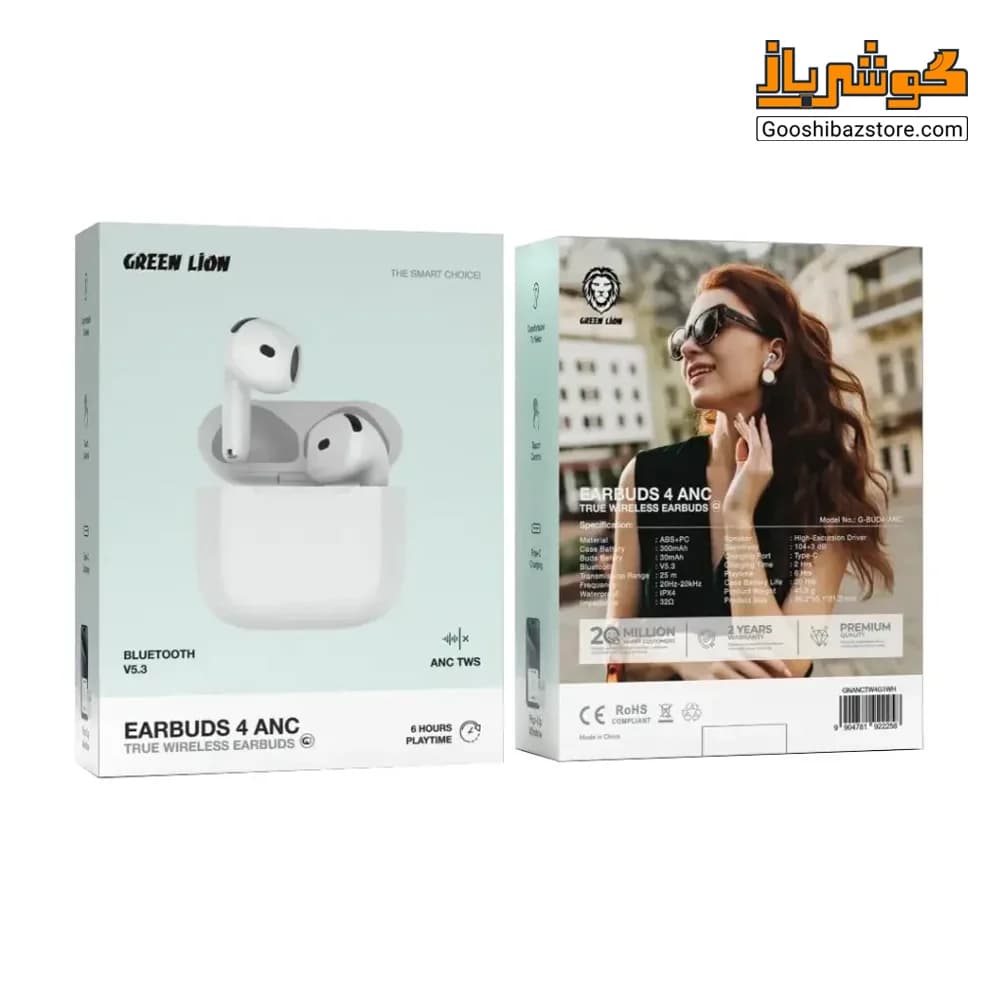 هندزفری بلوتوثی گرین لاین مدل Earbuds 4 ANC — تصویر ۲