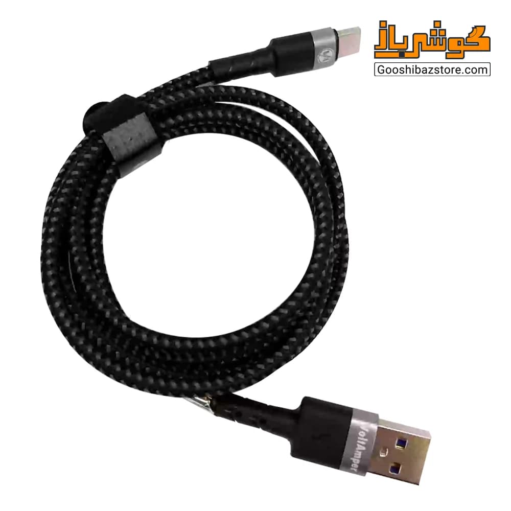 کابل USB به تایپ سی ولت آمپر مدل VA91 — تصویر ۳