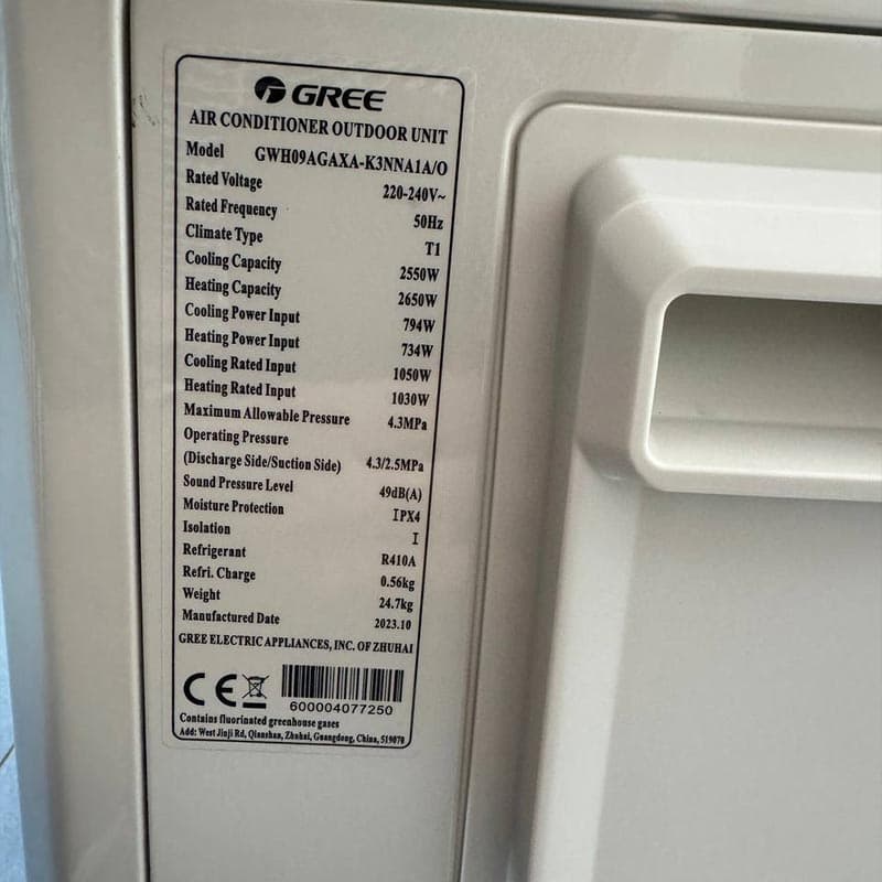 کولرگازی گری 9000 مدل GWH اینورتر — تصویر ۵