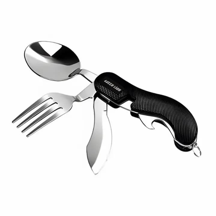 ست قاشق و چنگال مسافرتی 4 در 1 گرین لاین مدل CUTLERY SET