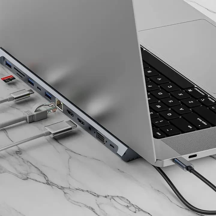 هاب 12 در 1 USB-C گرین لاین مدل 4K HDMI Ethernet — تصویر ۲
