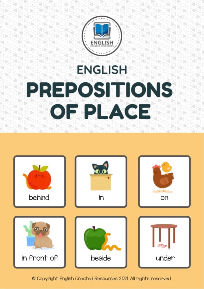 کتاب Prepositions of Place (حروف اضافه مکان) نسخه انگلیسی PDF
