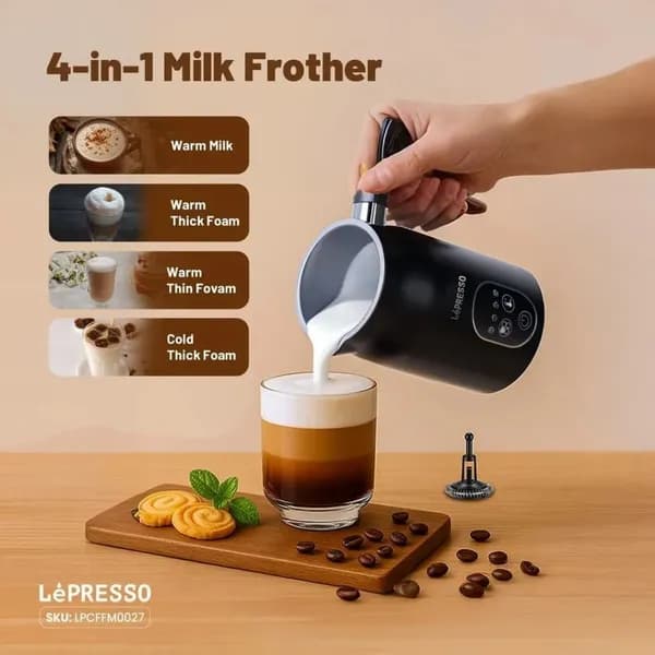 کف ساز شیر ۴ کاره لپرسو LePresso مدل LPCFFM0027 — تصویر ۳