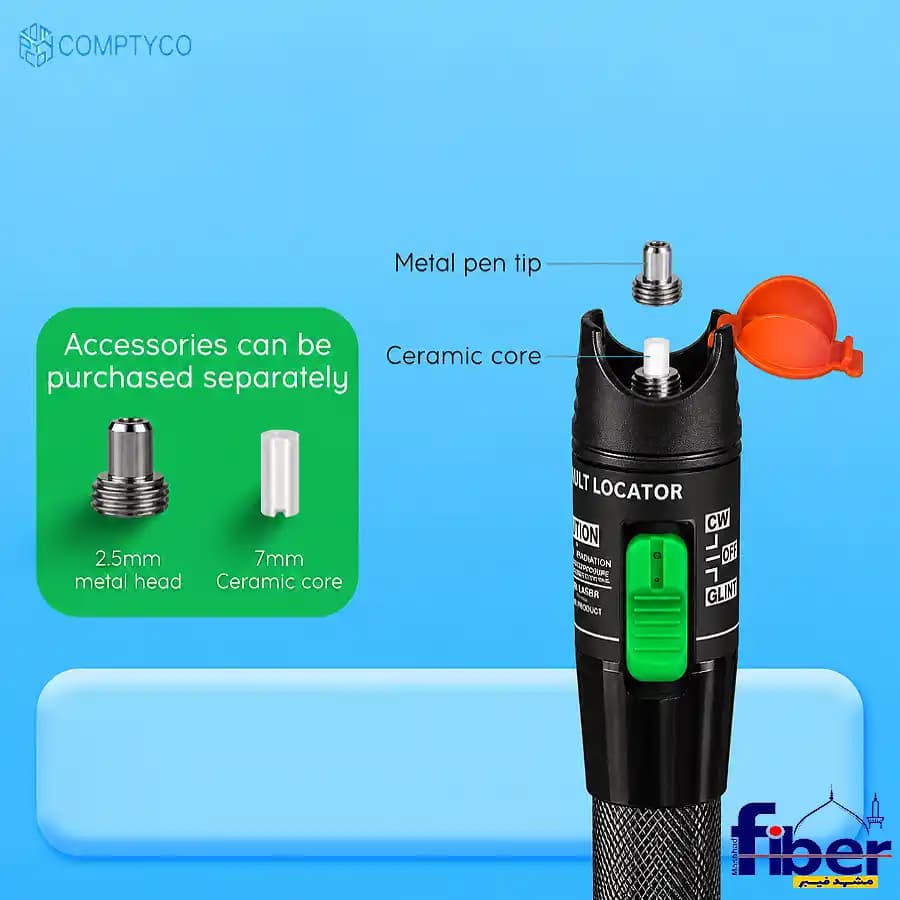قلم عیب یاب نوری VFL-30mW کامپ تایکو(باتری خور) — تصویر ۴