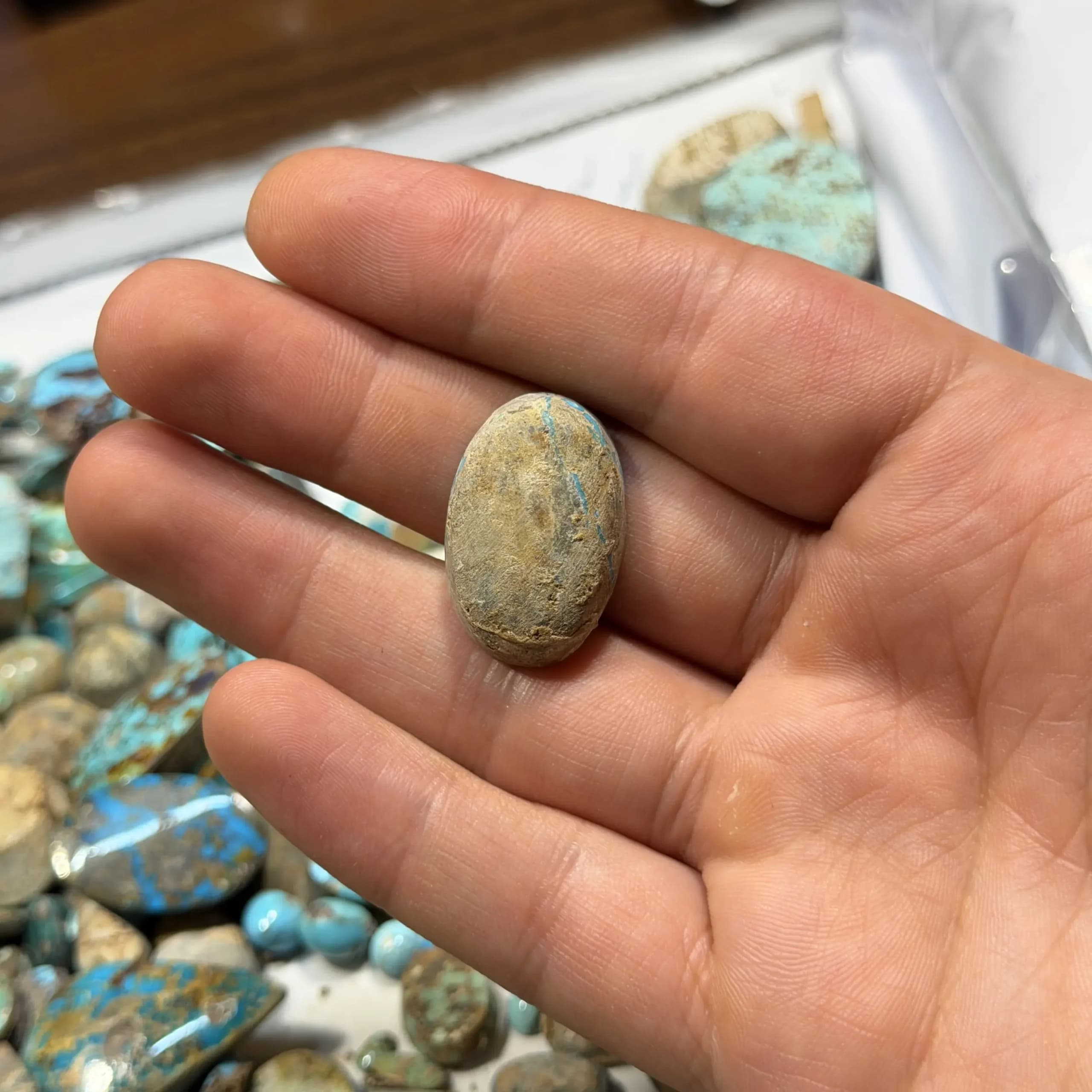 سنگ فیروزه اصل معدن نیشابور کد2642 — تصویر ۲