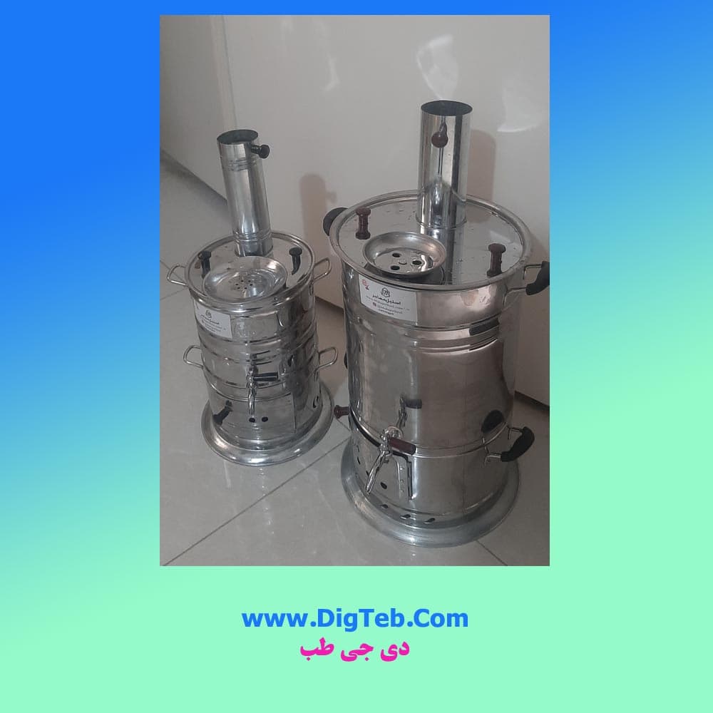 سماور هیزمی ذغالی 13لیتری — تصویر ۲