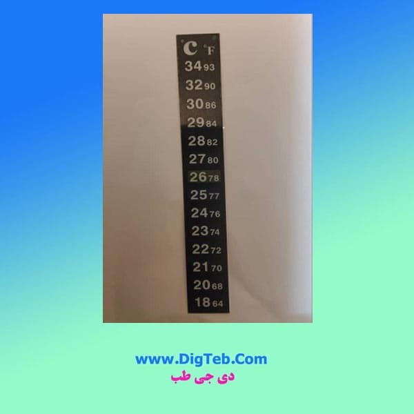 دماسنج برگه ای چسبان آکواریومی