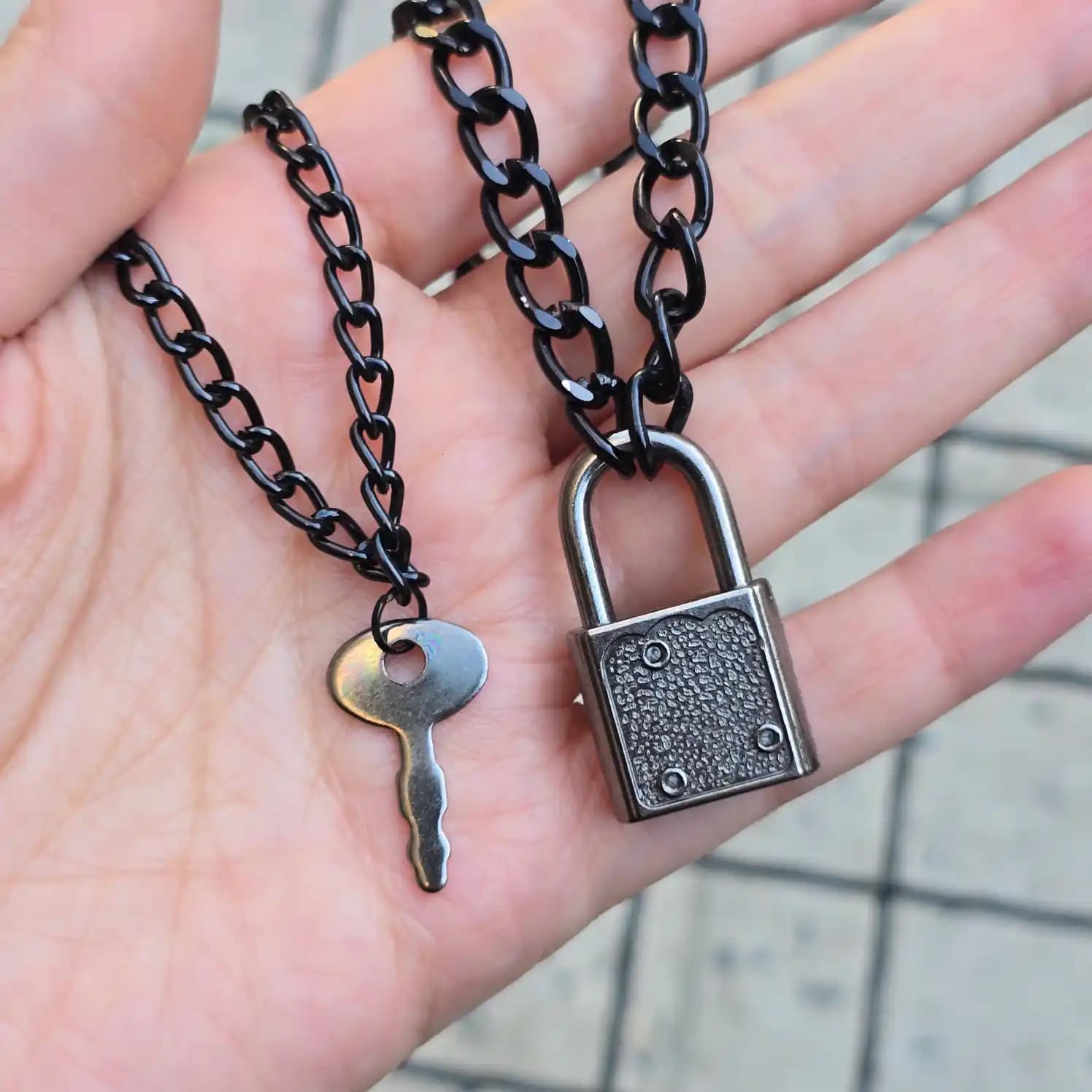 گردنبند ست دونفره قفل و کلید 🔐❤️