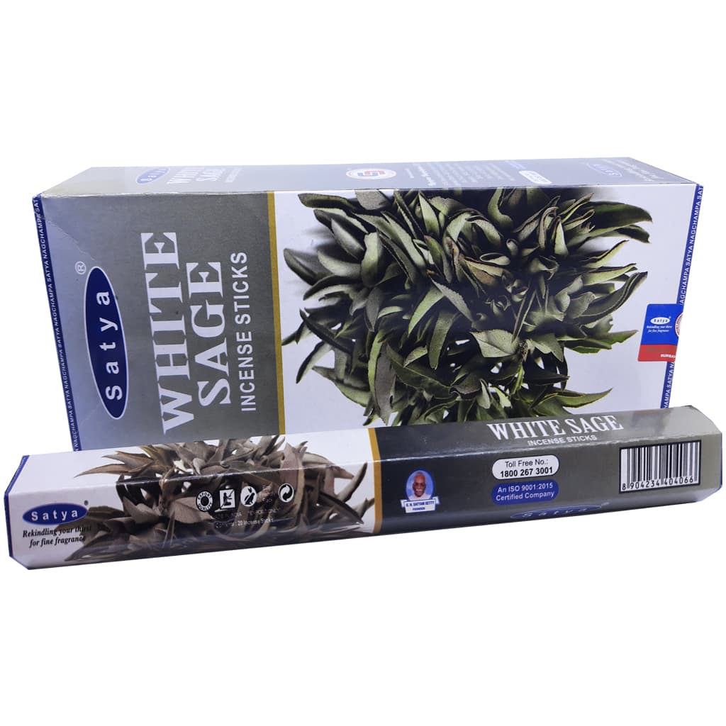 عود خوشبو کننده شاخه ای ساتیا Satya مدل وایت سیج (مریم گلی ) White sage