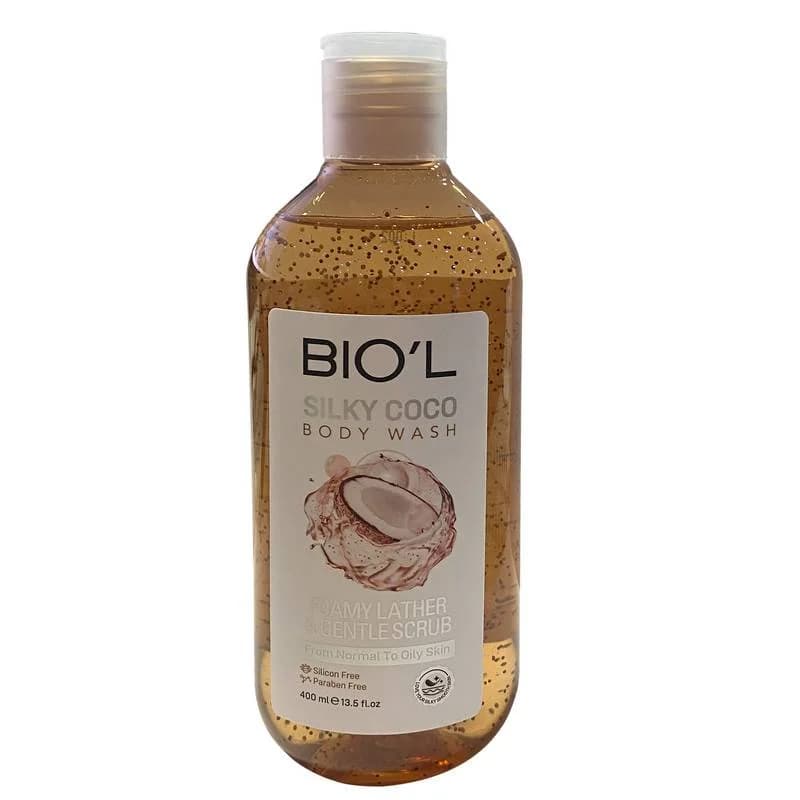 شامپو بدن ژلی سیلکی کوکو بیول BIOL Silky Coco حجم 400 میل